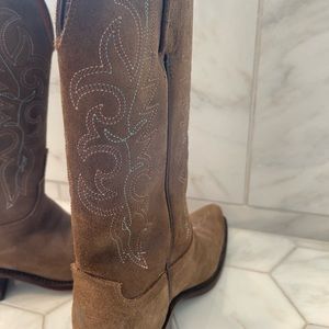 Lucchese hand made split leather western boot